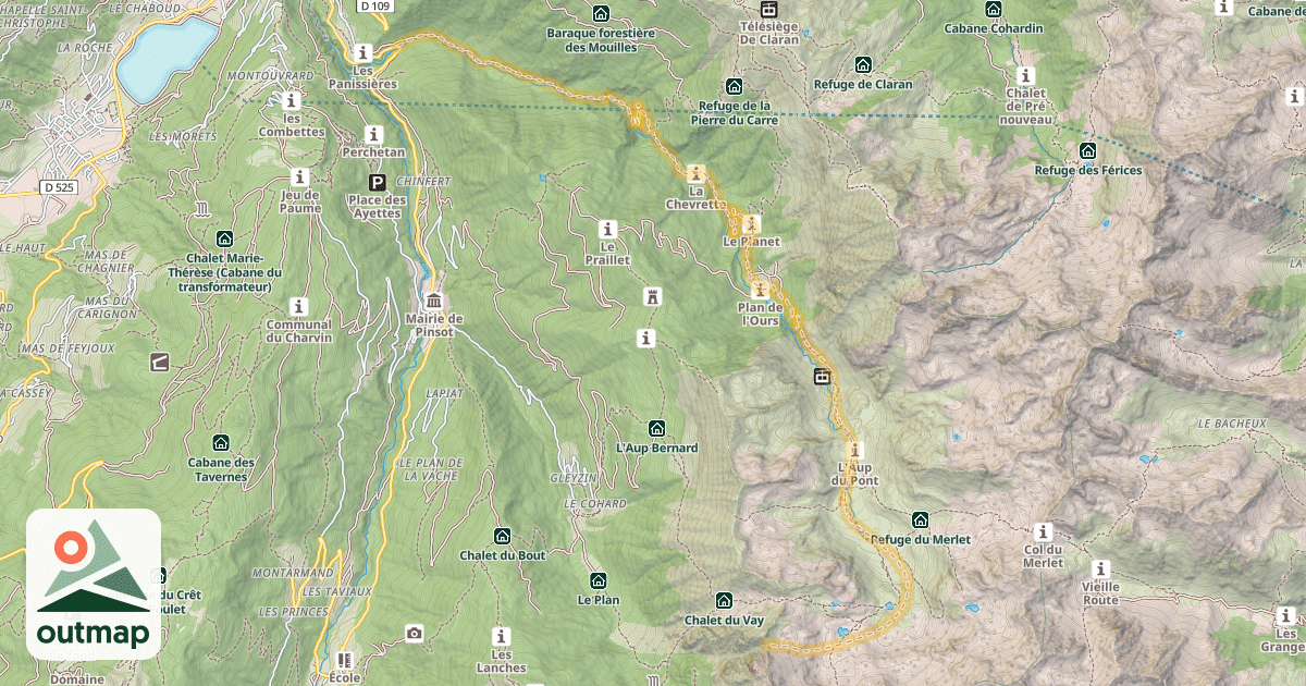 Map of Col du Pertuis — Le Pont du Veyton