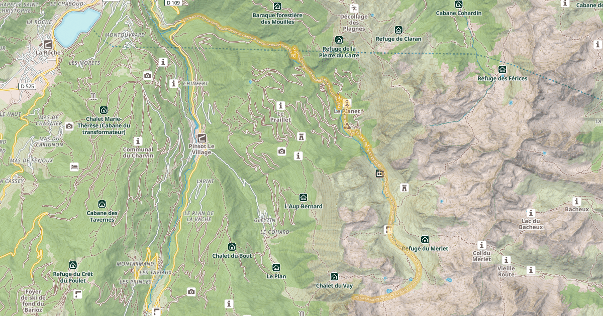 Map preview of Col du Pertuis — Le Pont du Veyton