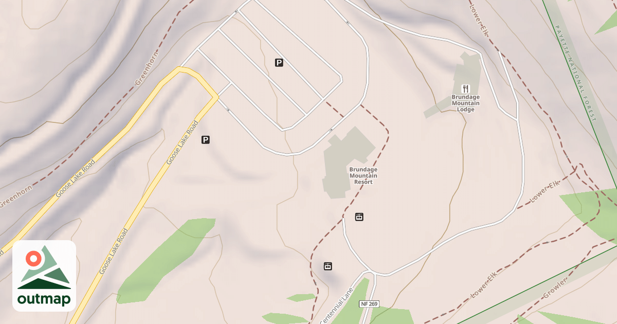 Map of BRUNDAGE MTN SKI RESORT