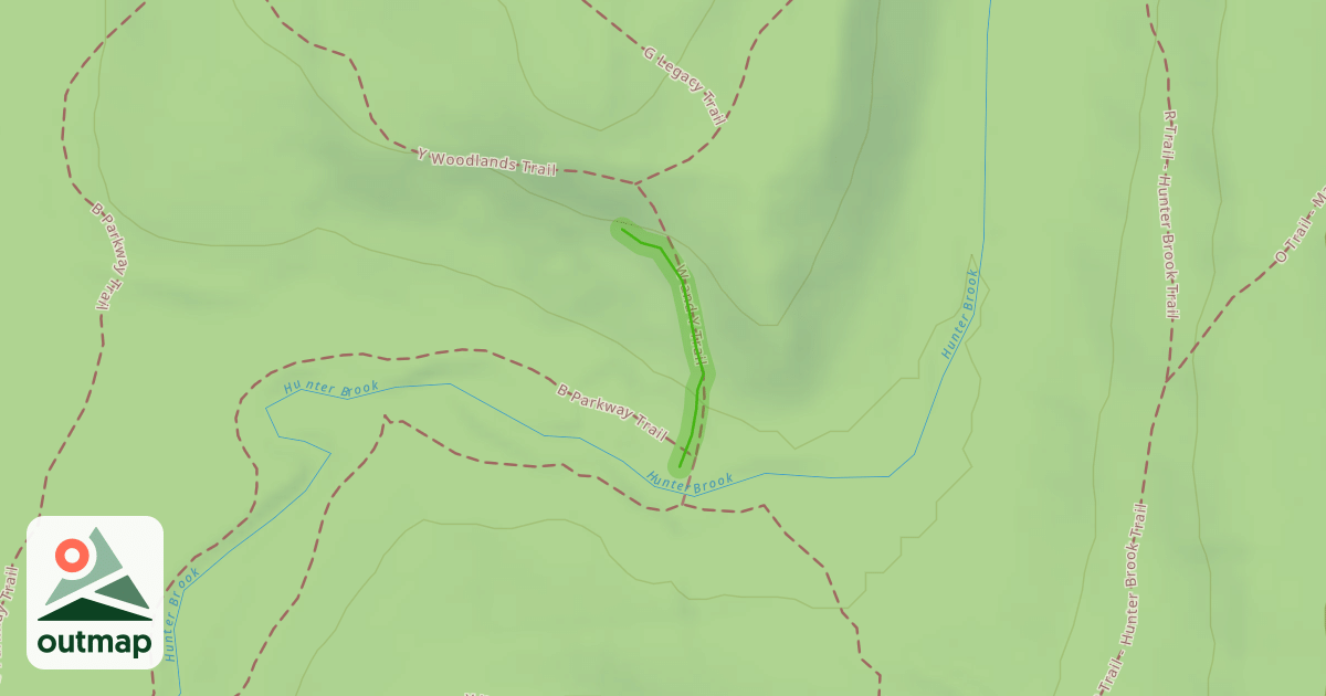 Map of Strang Trail / Woodlands Trail
