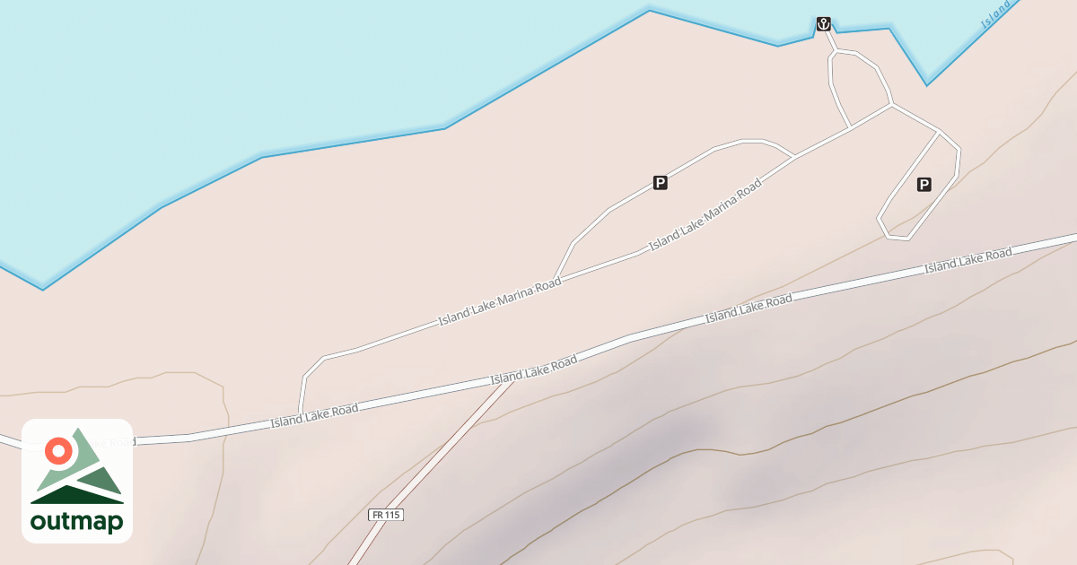 Map of ISLAND LAKE MARINA