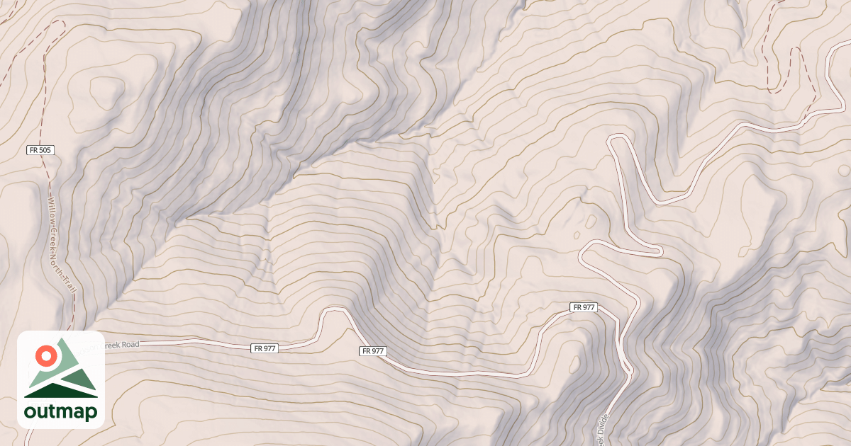 Map of MIDDLE FORK WILLOW CREEK