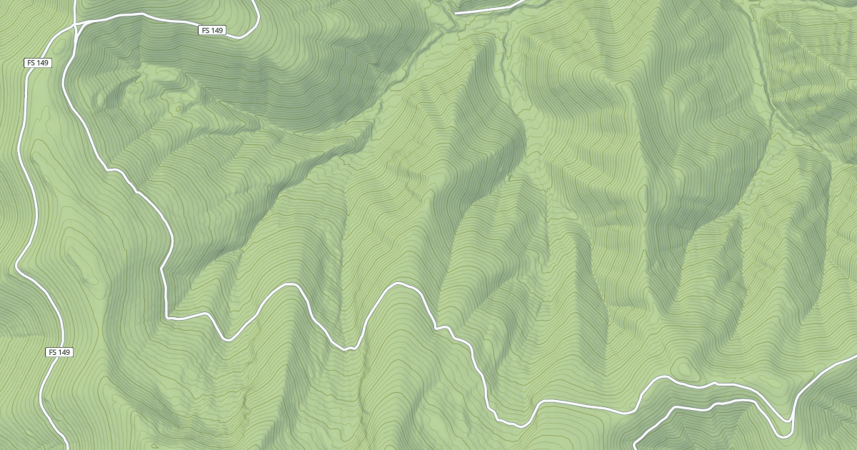 Map preview of Marten Creek Snowmobile Route