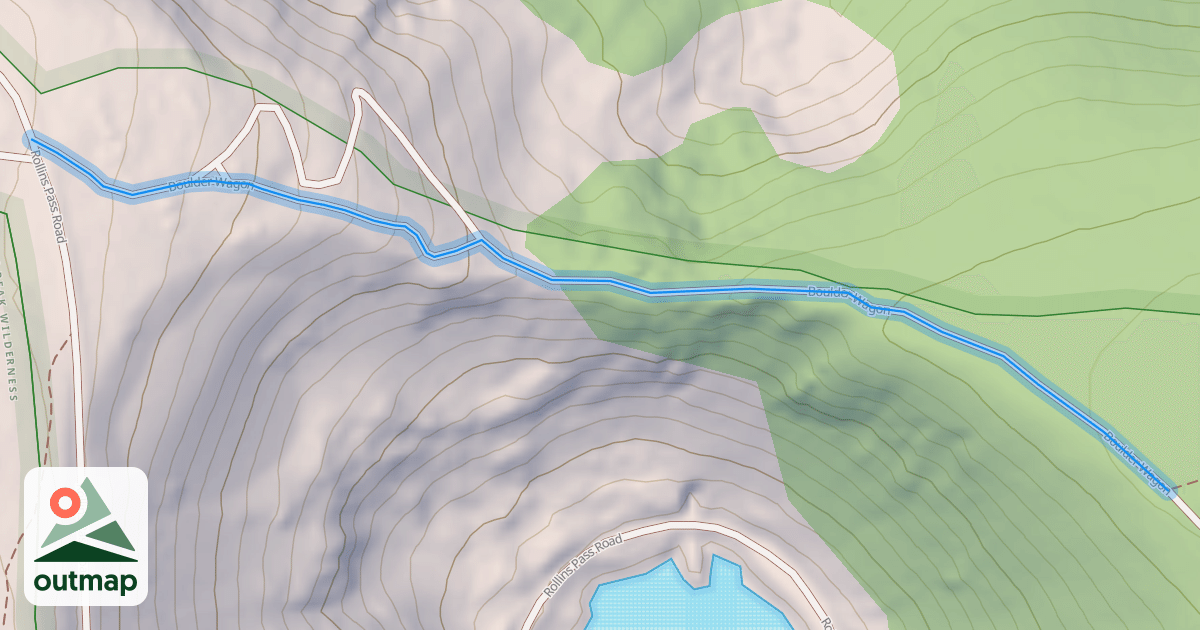 Map of Boulder Wagon Road