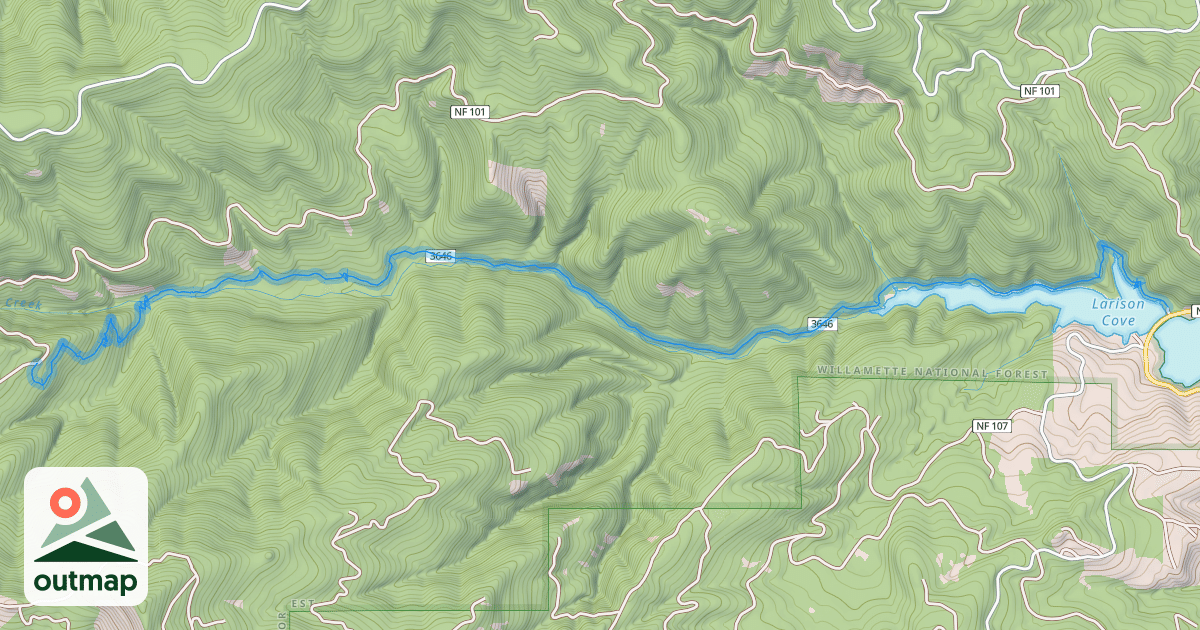 Map of Larison Creek Trail #3646