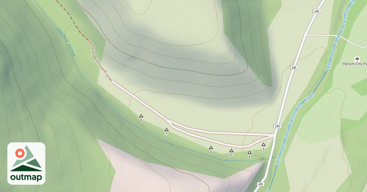 Map of LEATHAM HOLLOW