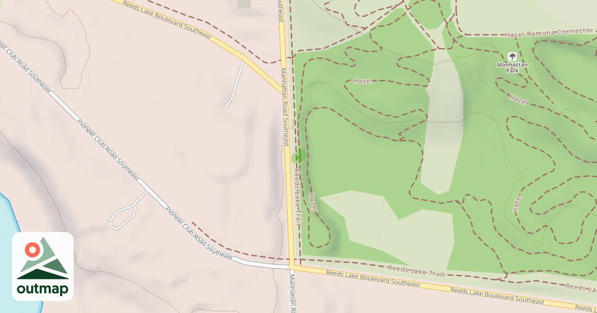 Map of Hazel (Reeds Lake Trail West Entrance)