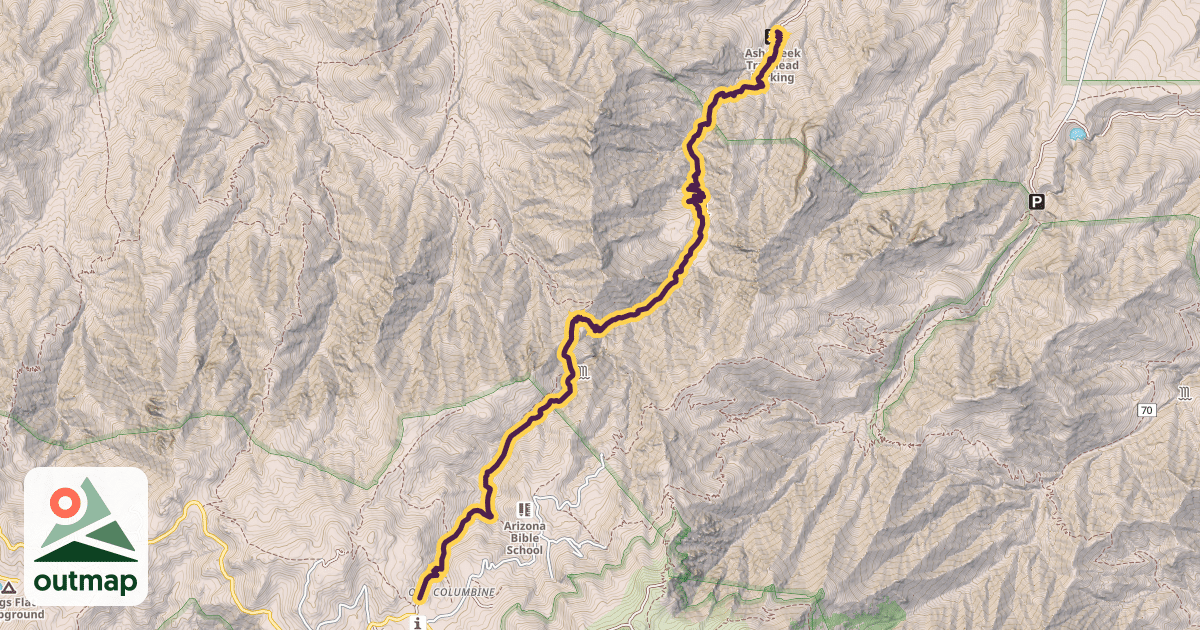 Map of Ash Creek Trail #307
