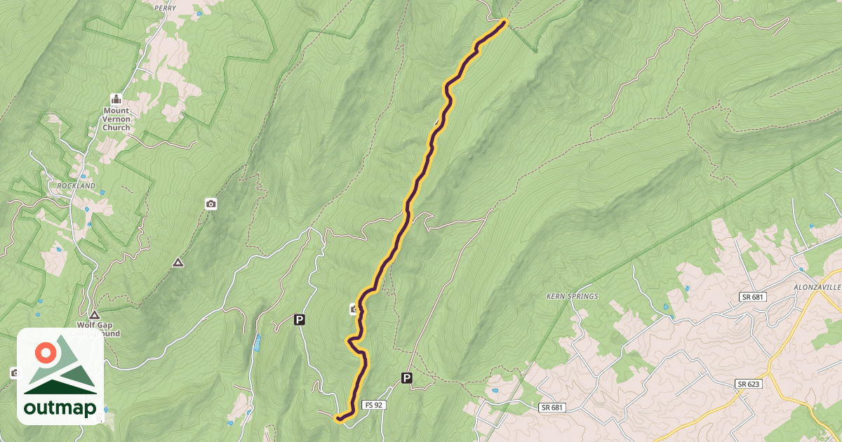 Map of Little Sluice Mountain Trail