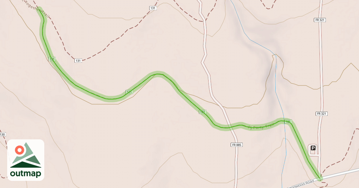 Map of PJ Party Trail
