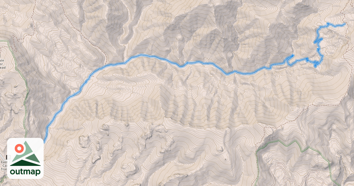 Map of East Fork Canyon Creek Trail #211