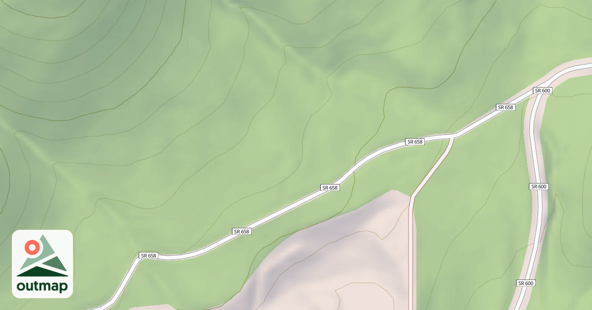 Map of PETERS MOUNTAIN - 658