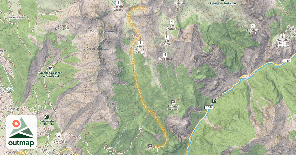 Map of Col Saint-Antoine — L'Escorna