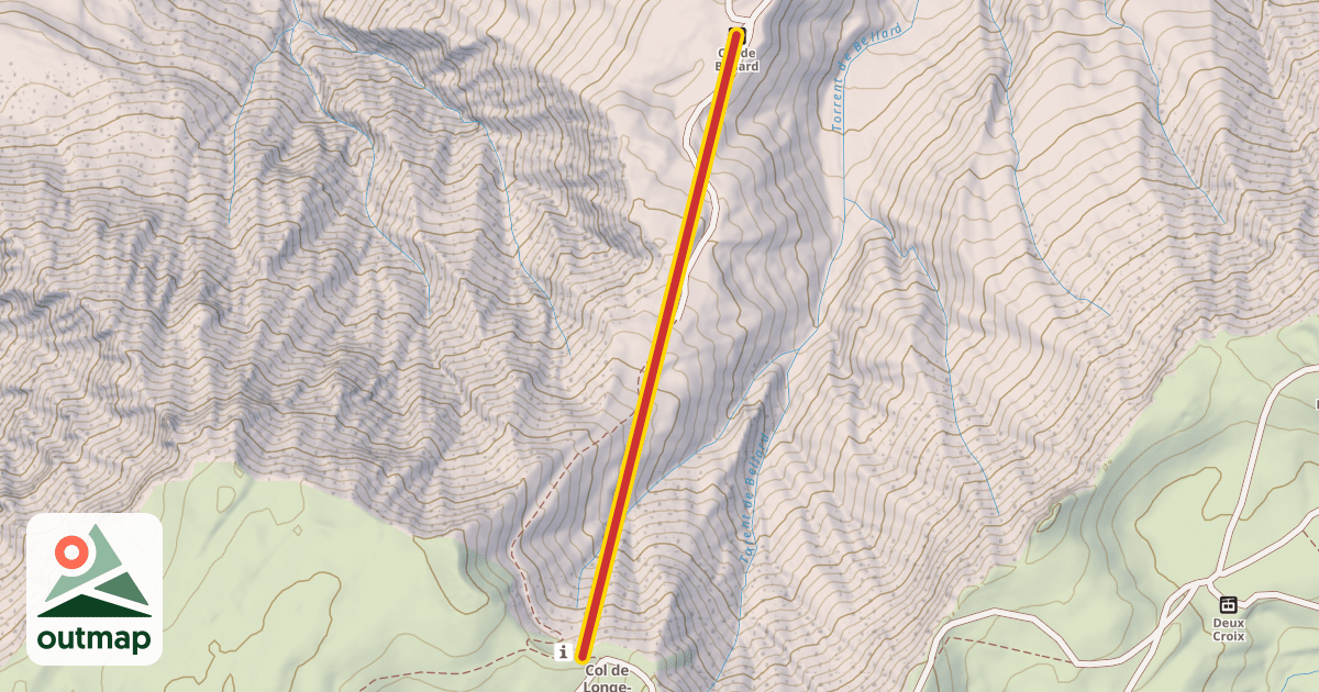 Map of Col de Bellard