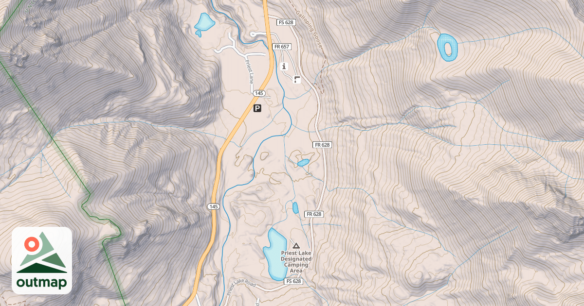 Map of PRIEST LAKE