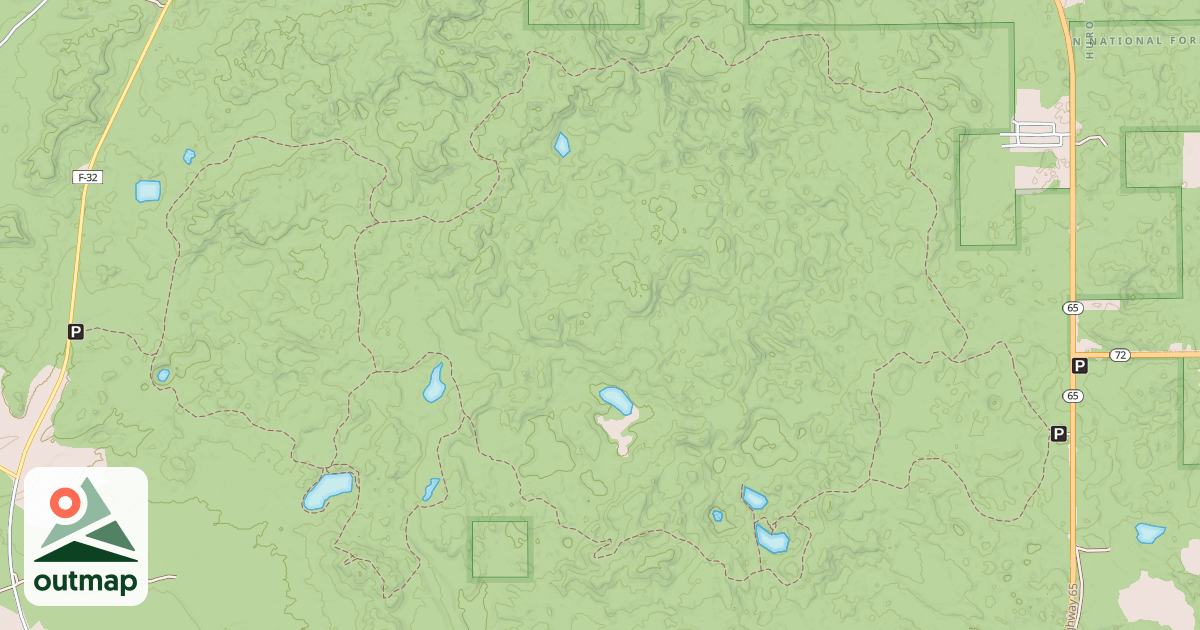 Map of Hoist Lake Trails