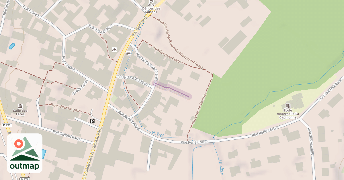Map of Ruelle de l'Ecu de France