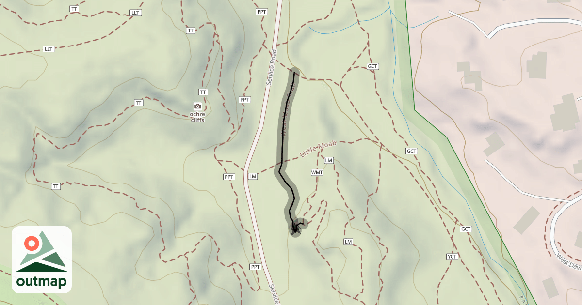 Map of West Moab Trail