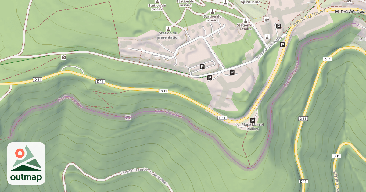 Map of Sentier Louise
