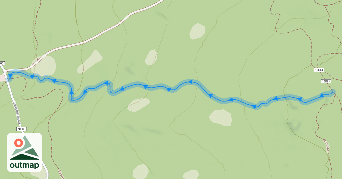 Map of Wood Splitter Jump Trail