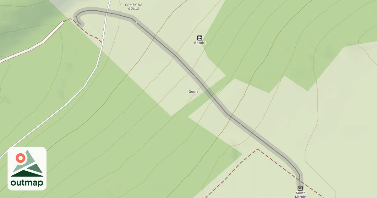 Map of Mont Miroir