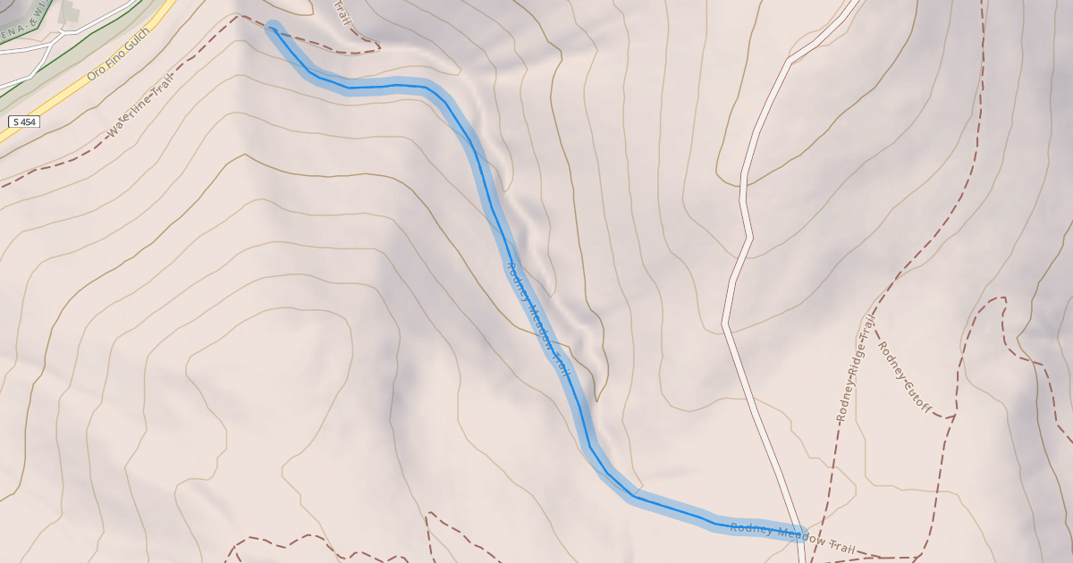 Map preview of Rodney Meadow Trail