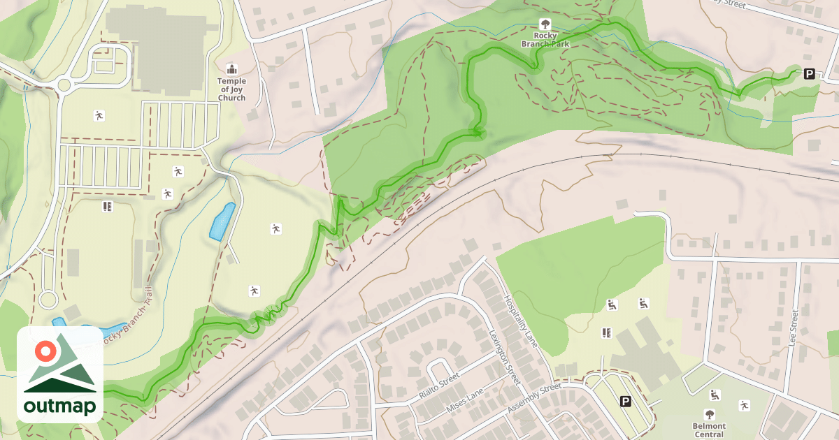 Map of Rocky Branch Trail