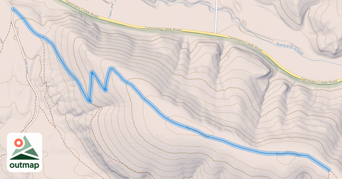Map of Warren's Ridge