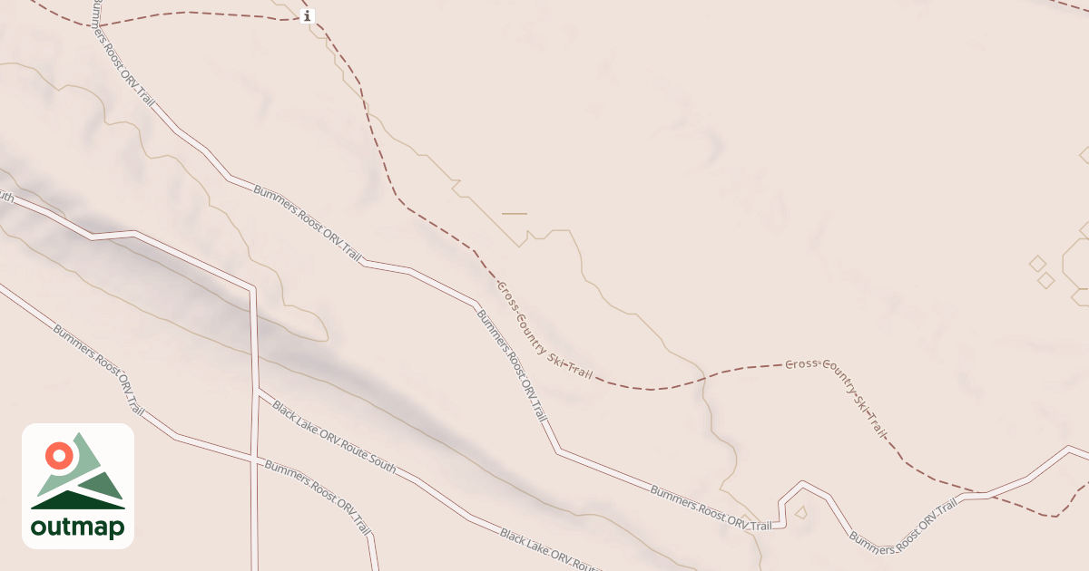 Map of Bummers Roost Trail