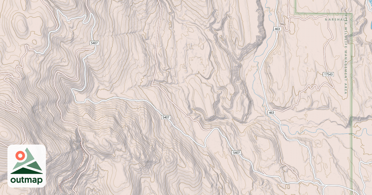Map of HENRY MOUNTAIN