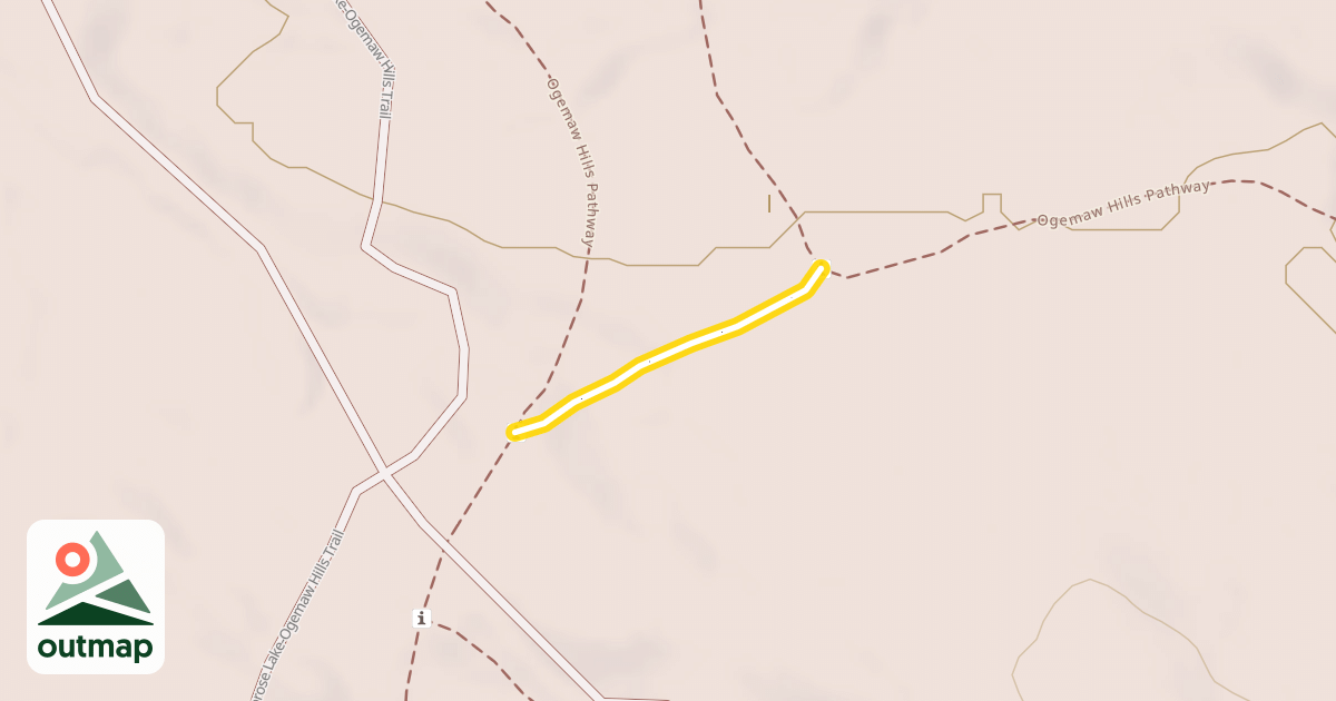 Map of Ogemaw Hills Pathway