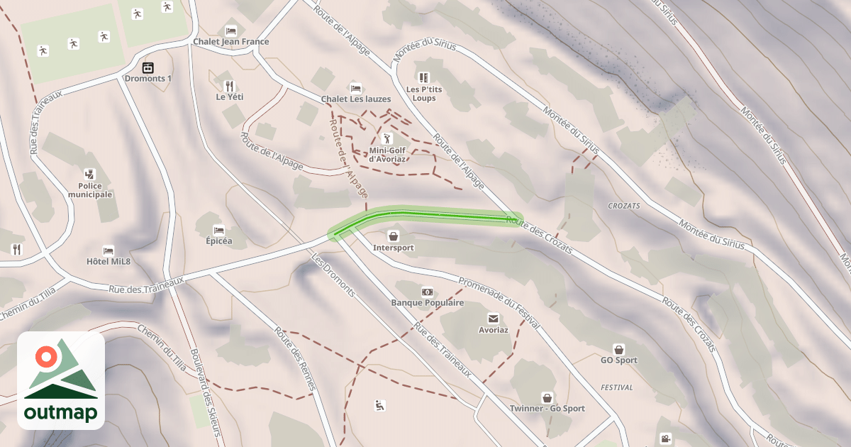 Map of Route des Crozats