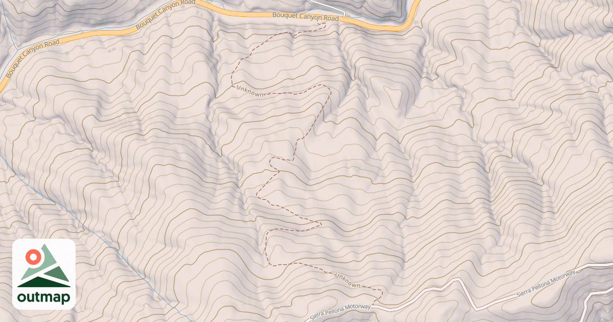 Map of Bouquet Ohv Trail