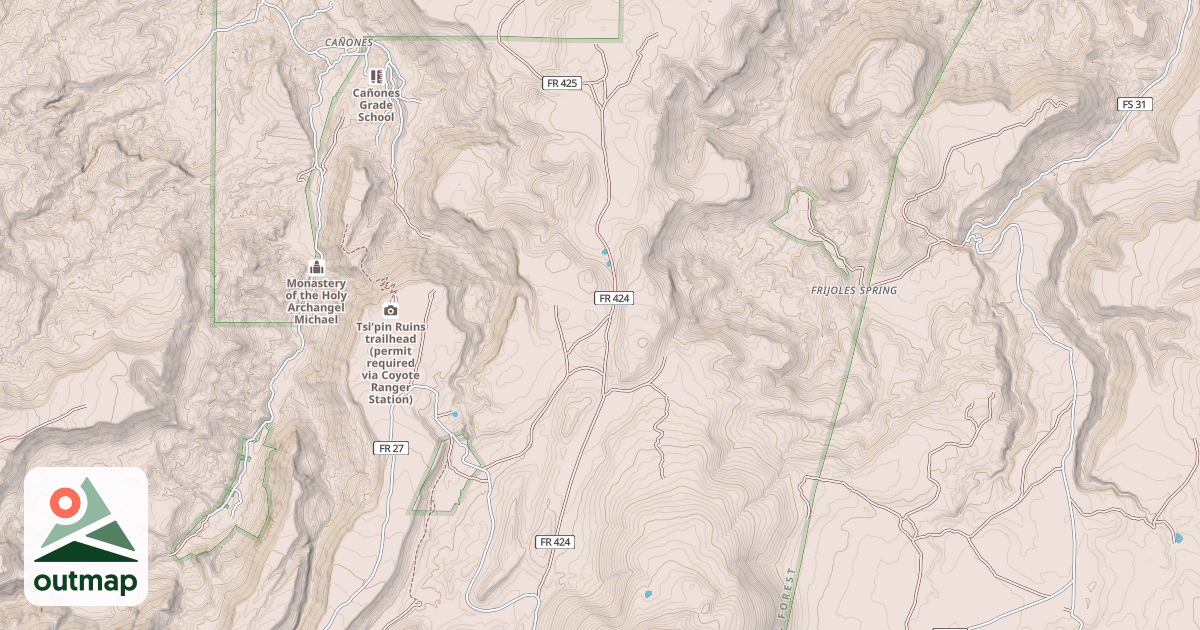 Map of MESA DE LOS CANONES
