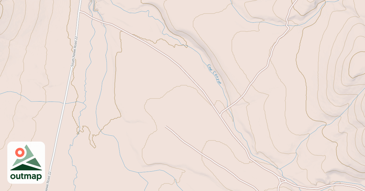 Map of COW CANYON CUTOFF