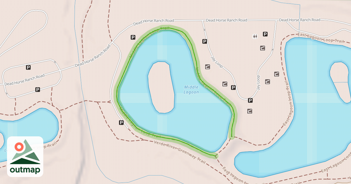 Map of Middle Lagoon Loop Trail