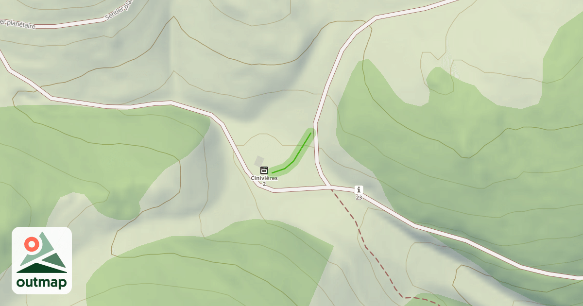 Map of Cinivières