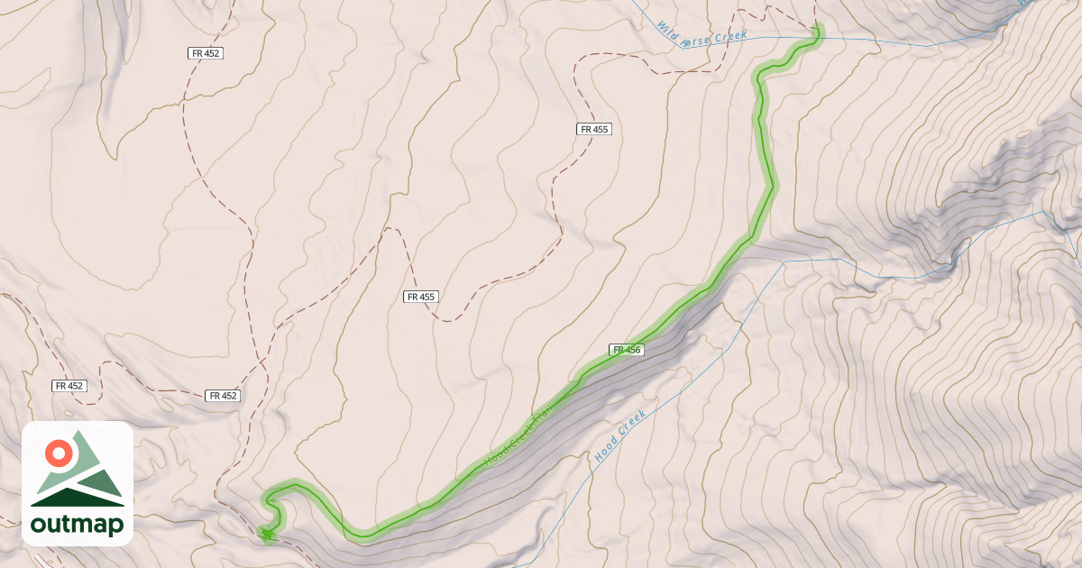 Map of Hood Creek Trail