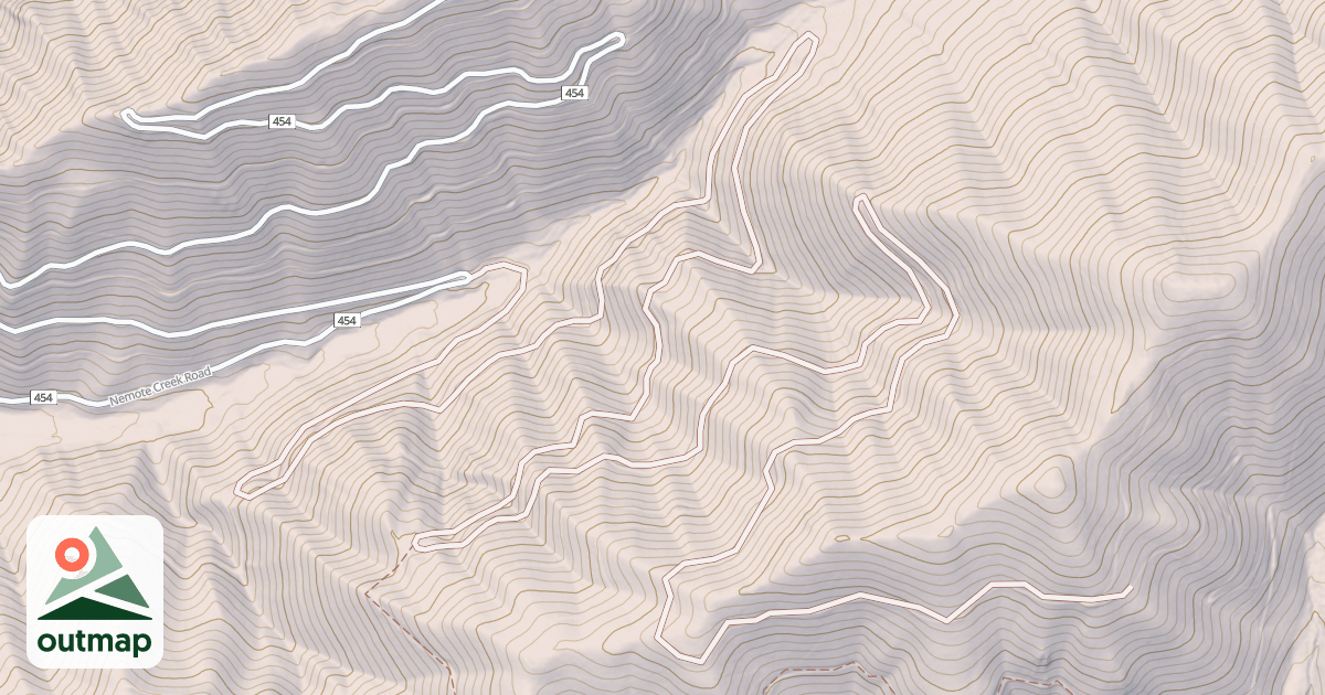 Map of NORTH SHERIDAN RIDGE