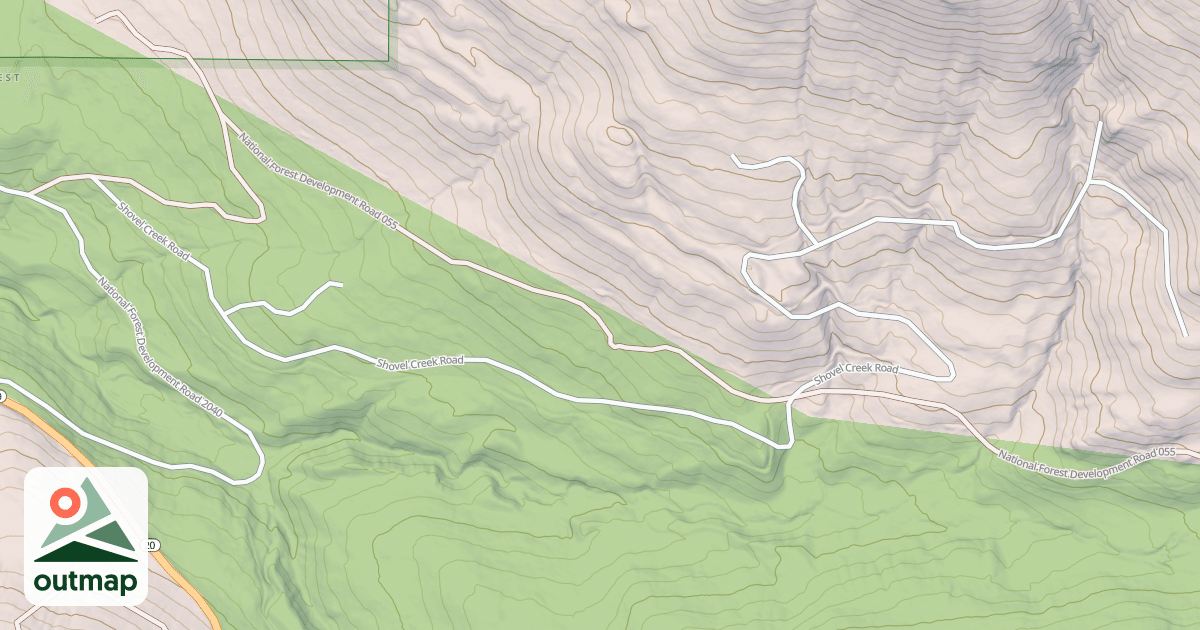 Map of SHOVEL CREEK