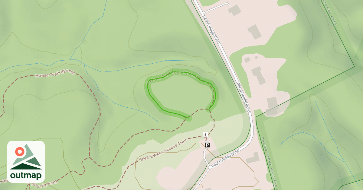 Map of Keyhole Trail Loop (green)