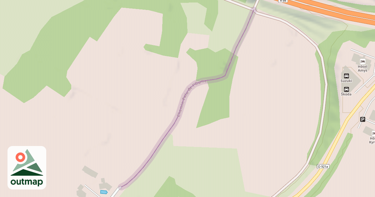 Map of Chemin Palu de l'Oume