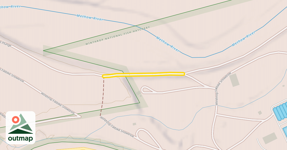 Map of Methow Community Trail- Winthrop to Powers Plunge