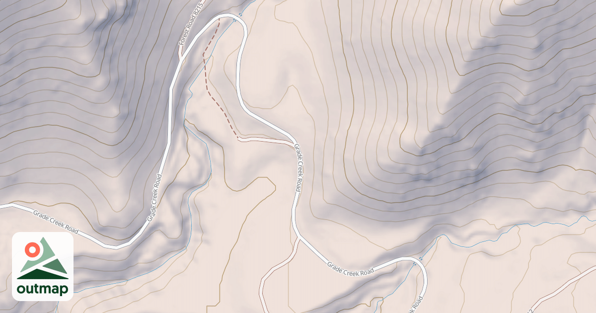 Map of GRADE CREEK ROAD