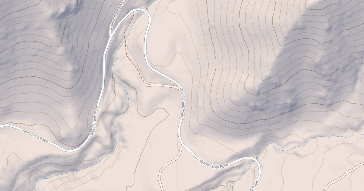 Map preview of GRADE CREEK ROAD