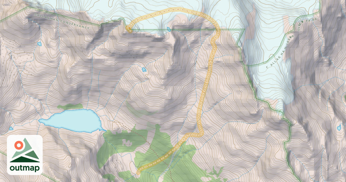 Map of Mount Callaghan East