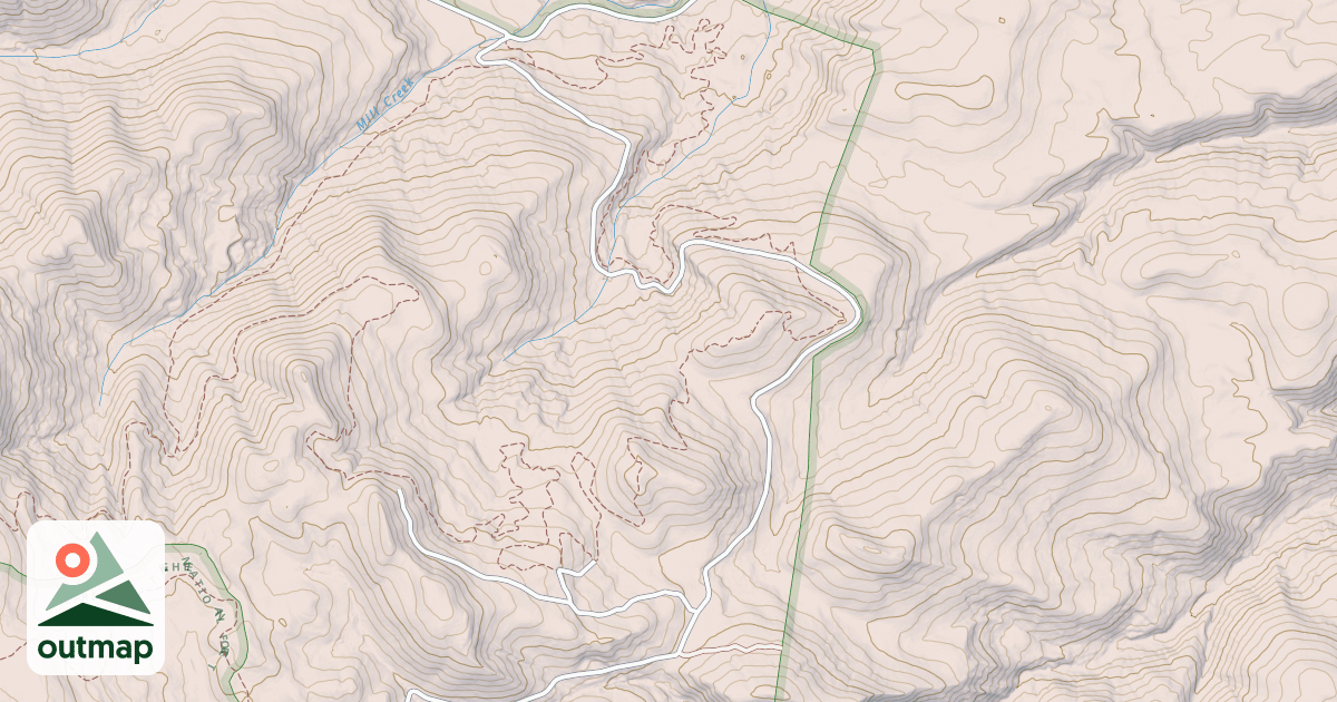 Map of COTTONWOOD CREEK ROAD