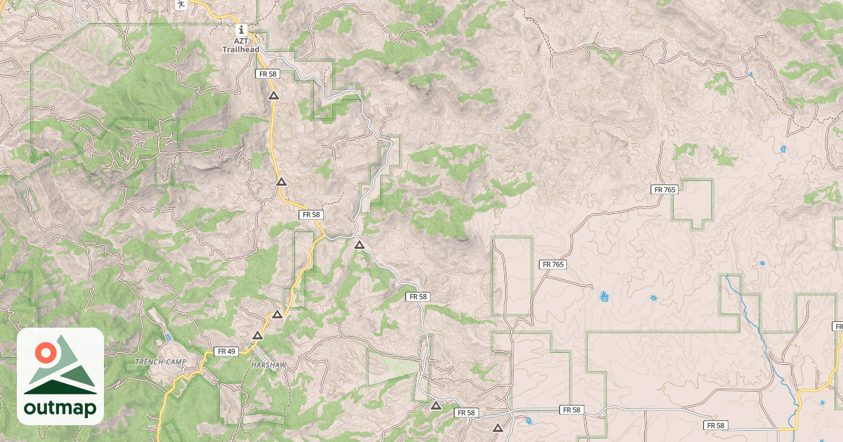 Map of NORTH HARSHAW