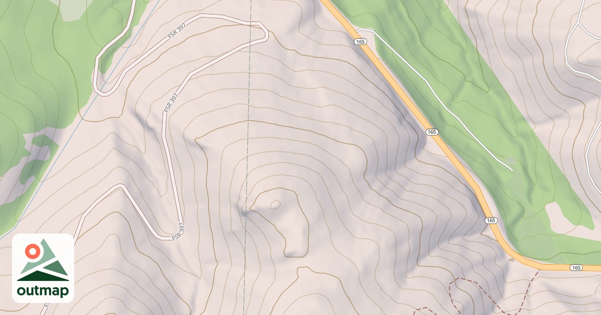 Map of Snowslide Access From Fsr 371
