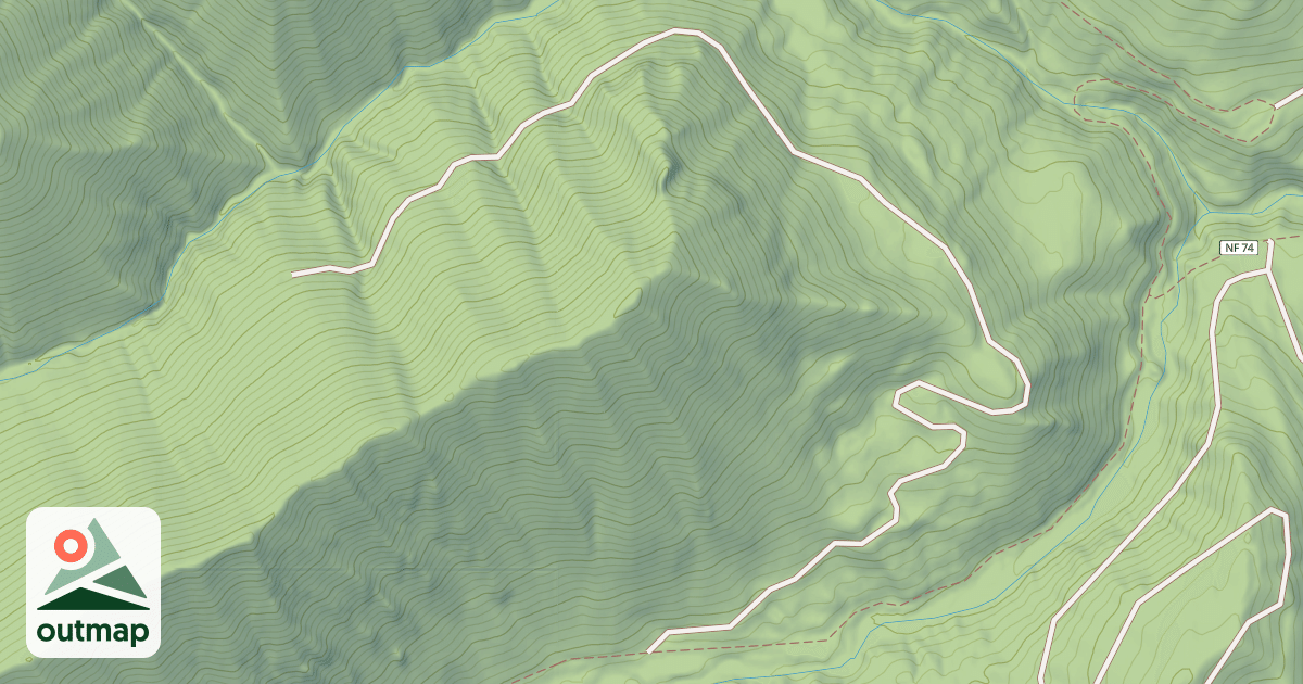 Map of PINOCHLE CREEK
